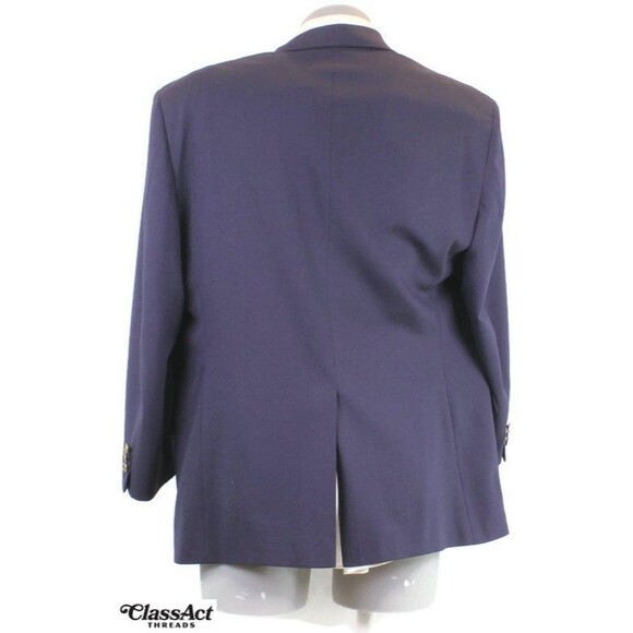 Bill Blass Sport Coat Blazer Mens Blue 2 Metal Button Wool 44R - Picture 6 of 9